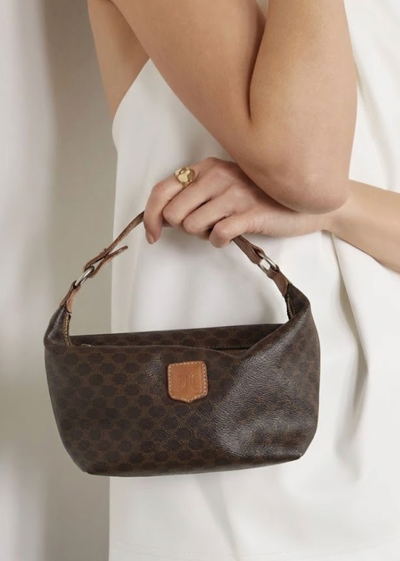 Celine Macadam Canvas Hand Pouch PVC