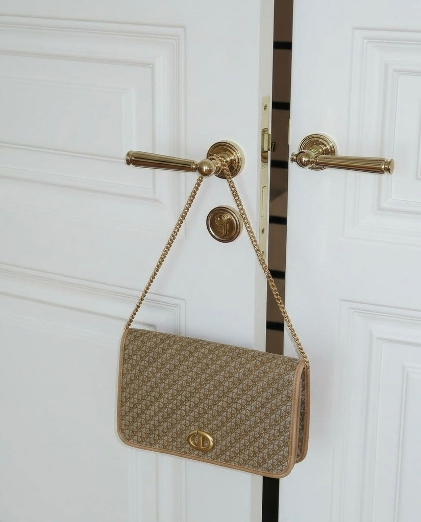 Christian Dior Trotter Canvas Chain Shoulder Bag