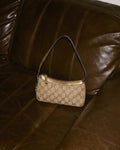 Gucci Double G Monogram Canvas Shoulder Bag