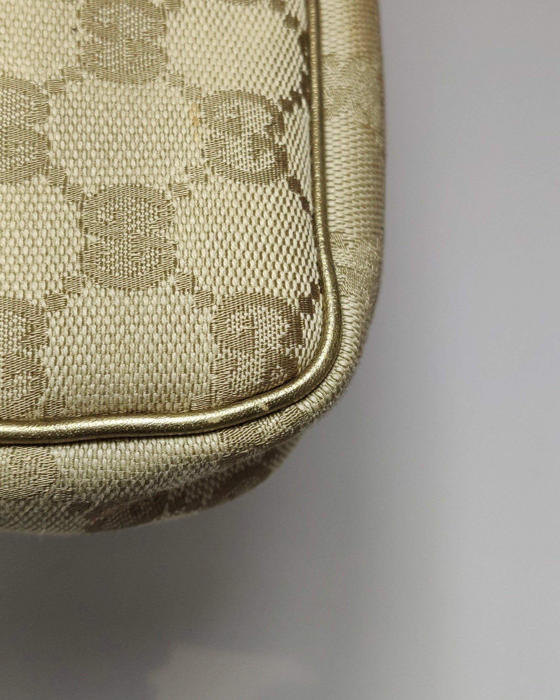 Gucci Double G Monogram Canvas Shoulder Bag