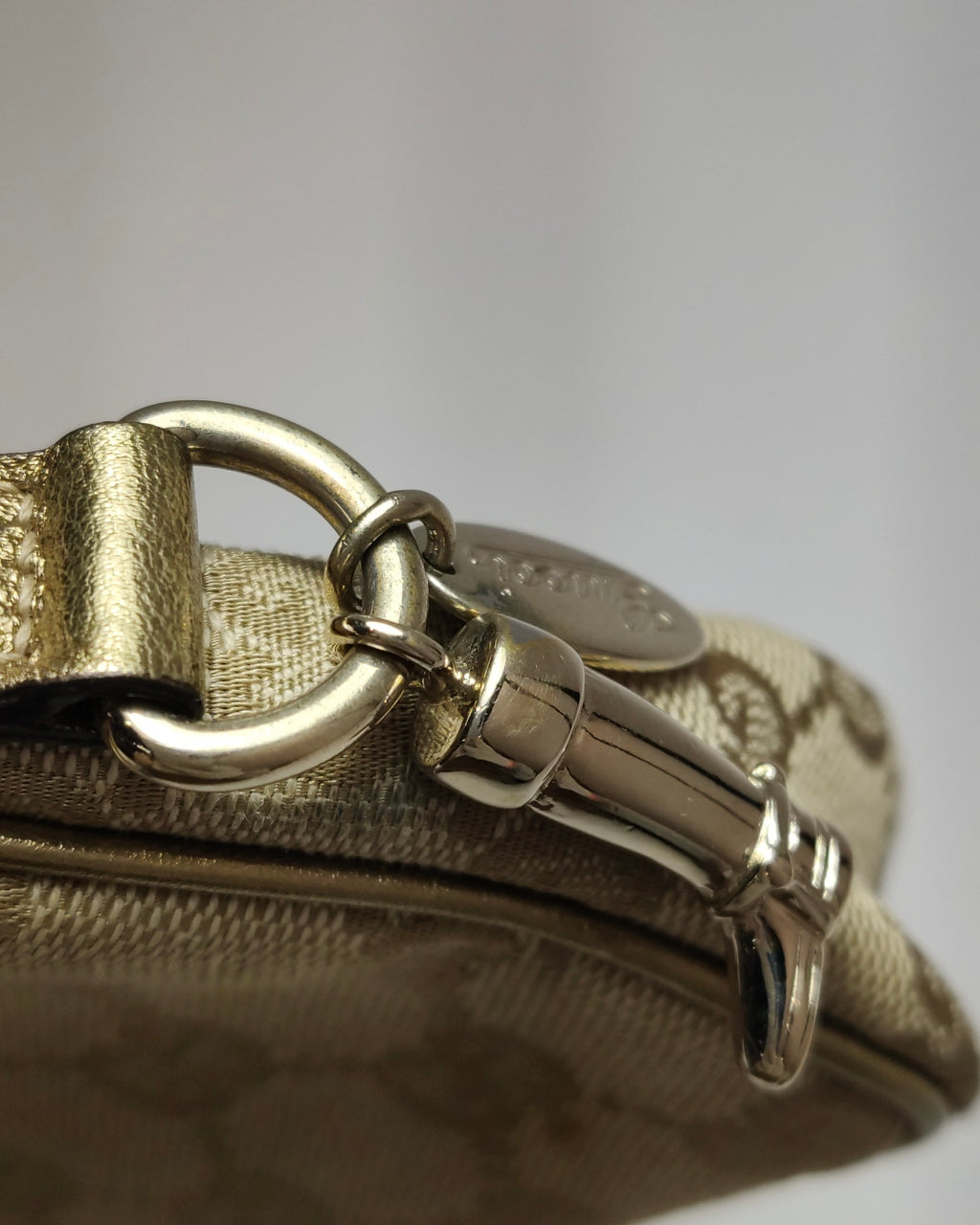 Gucci Double G Monogram Canvas Shoulder Bag