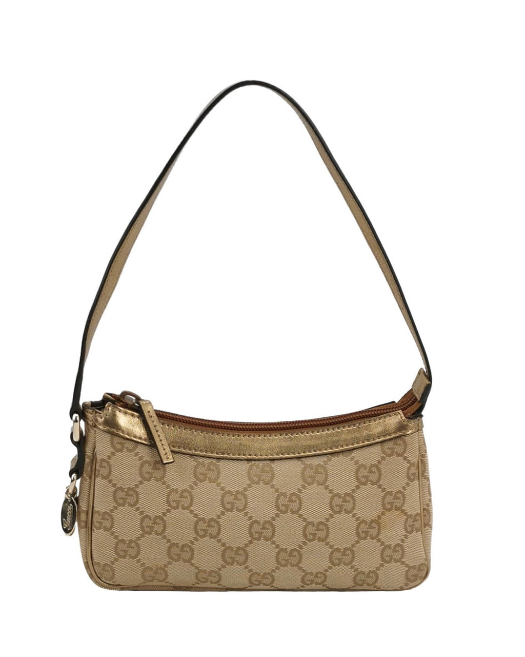 Gucci Double G Monogram Canvas Shoulder Bag