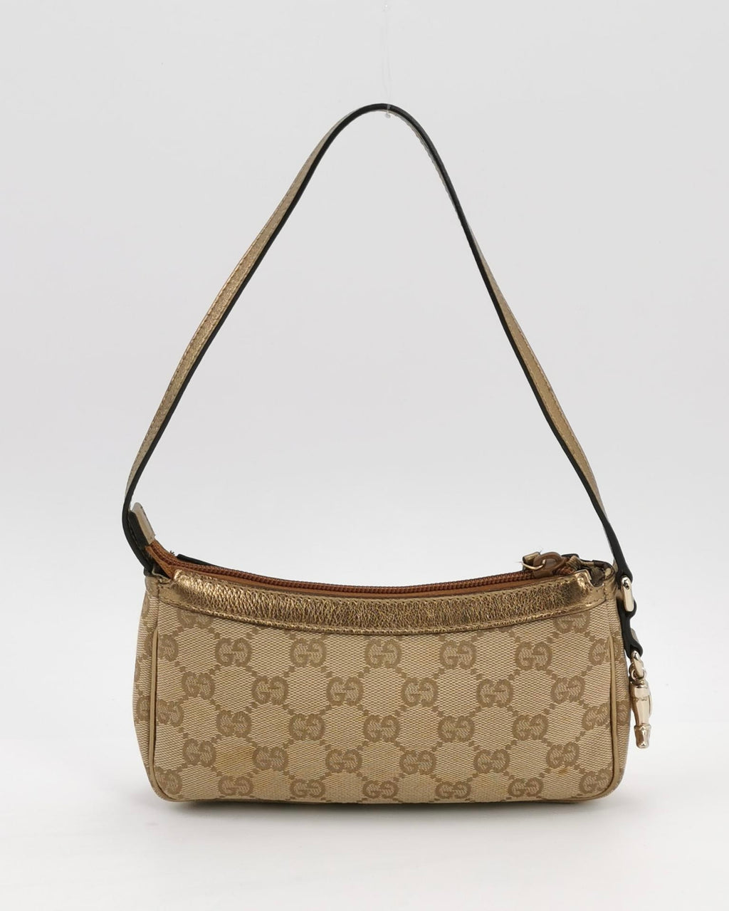Gucci Double G Monogram Canvas Shoulder Bag