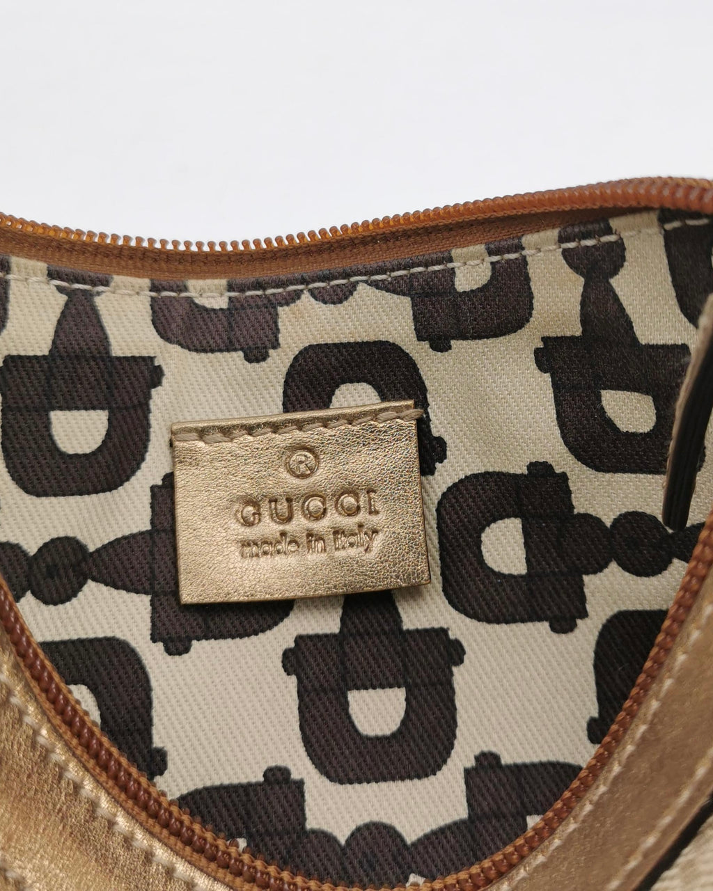 Gucci Double G Monogram Canvas Shoulder Bag