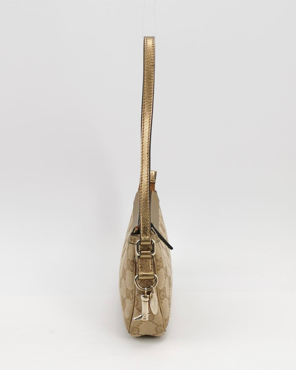 Gucci Double G Monogram Canvas Shoulder Bag