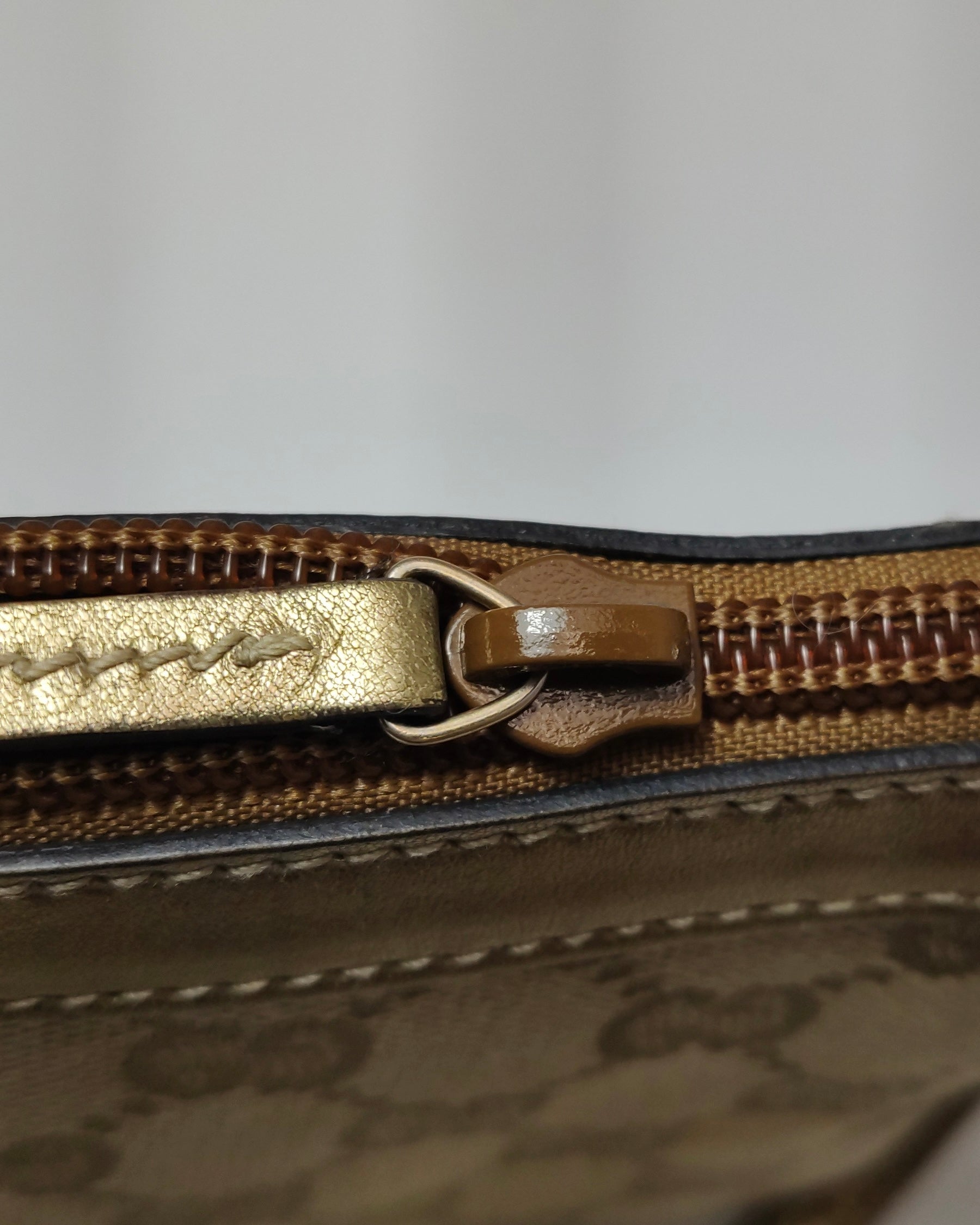 Gucci Double G Monogram Canvas Shoulder Bag