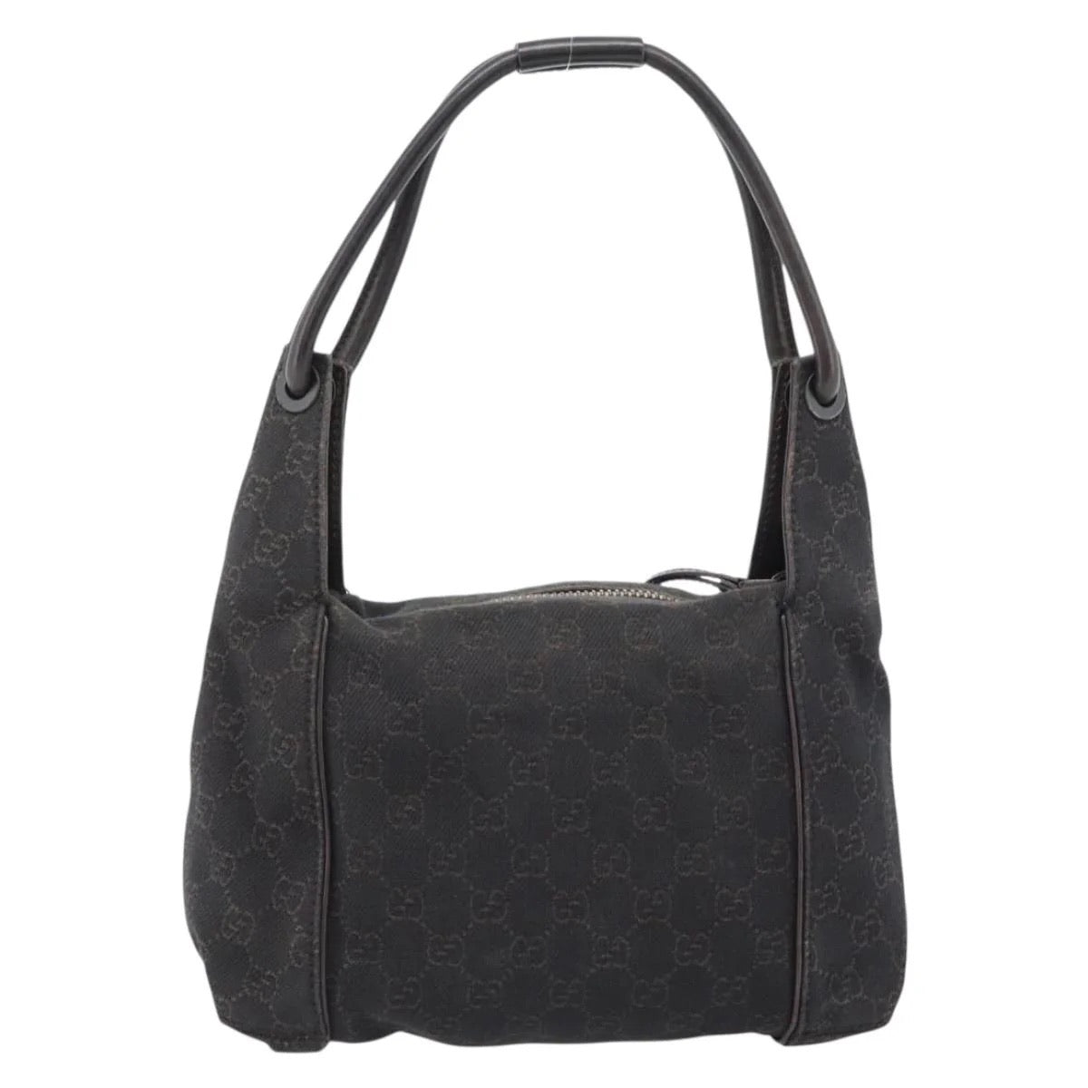 Gucci Canvas Hand Bag Dark Brown