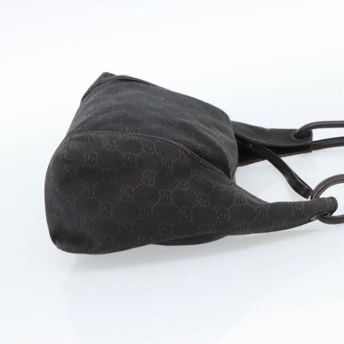 Gucci Canvas Hand Bag Dark Brown