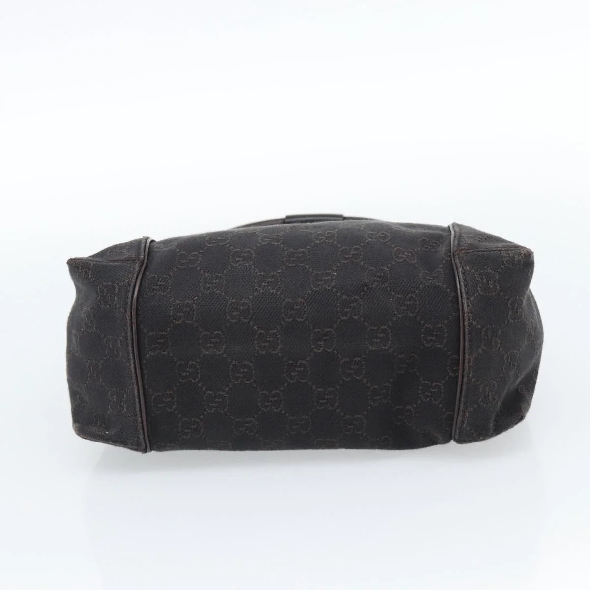 Gucci Canvas Hand Bag Dark Brown
