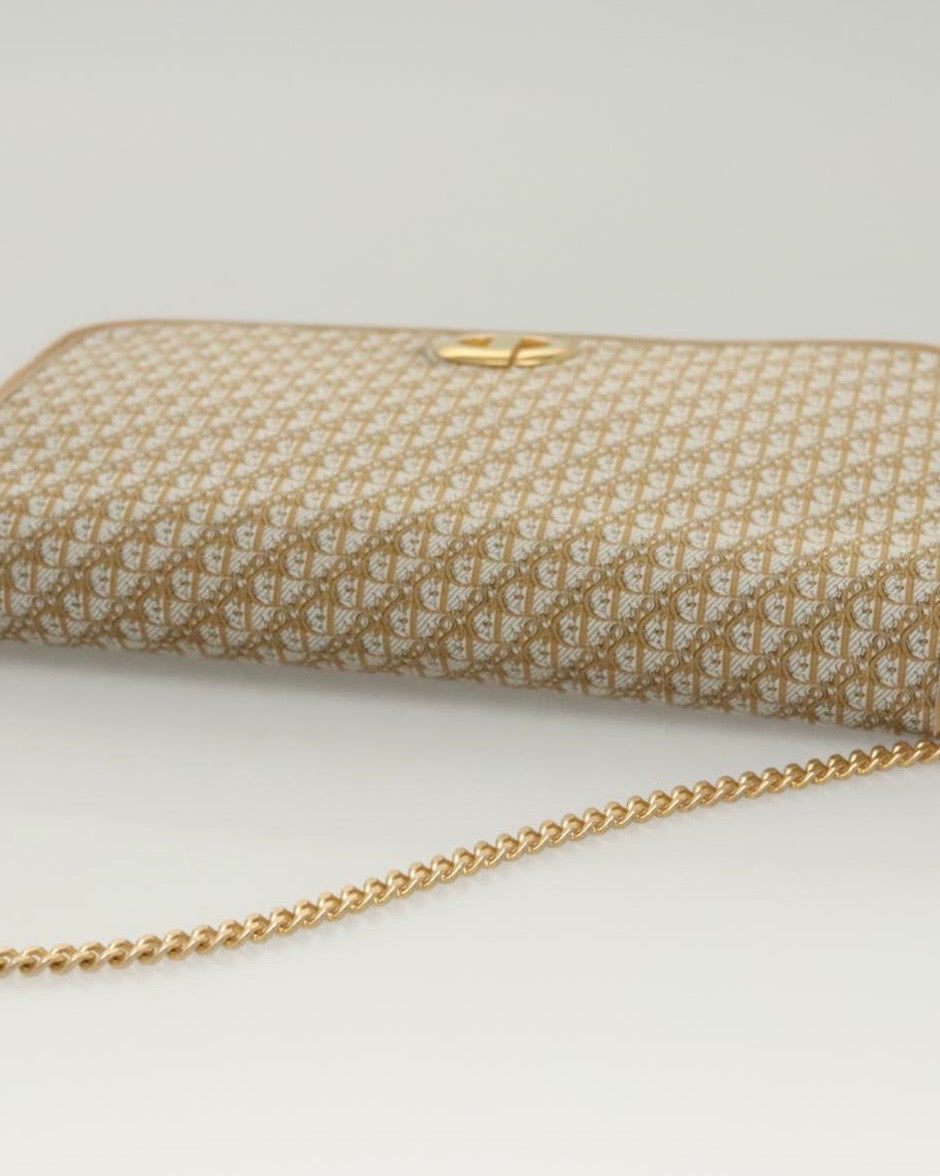 Christian Dior Trotter Canvas Chain Shoulder Bag