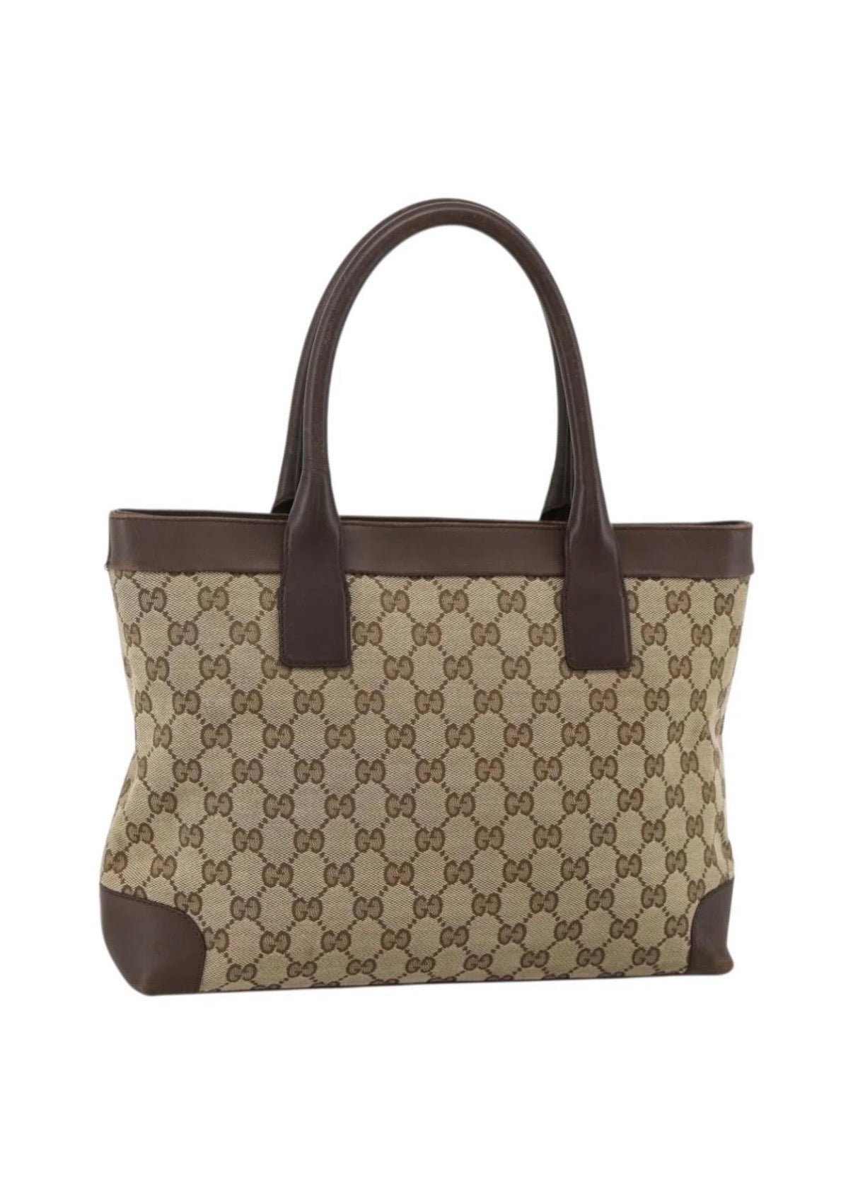 Gucci Canvas Hand Bag Beige