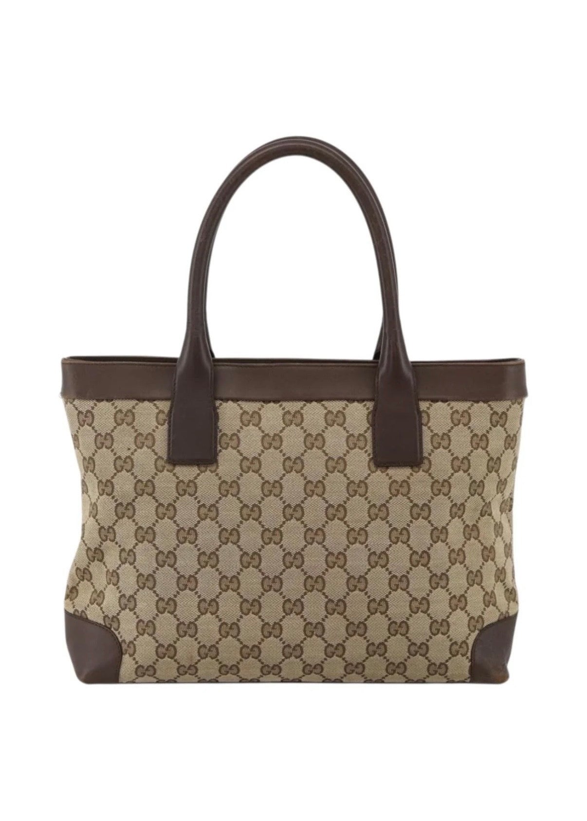 Gucci Canvas Hand Bag Beige