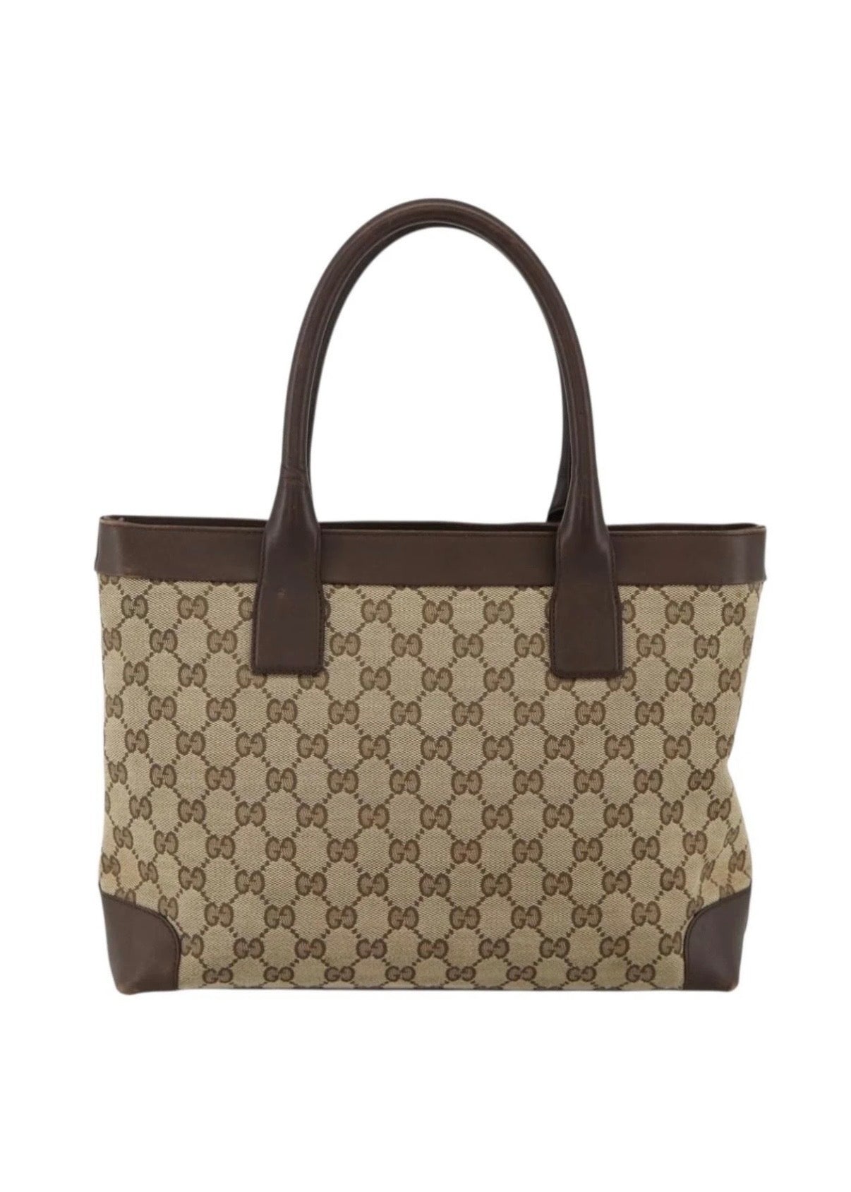 Gucci Canvas Hand Bag Beige