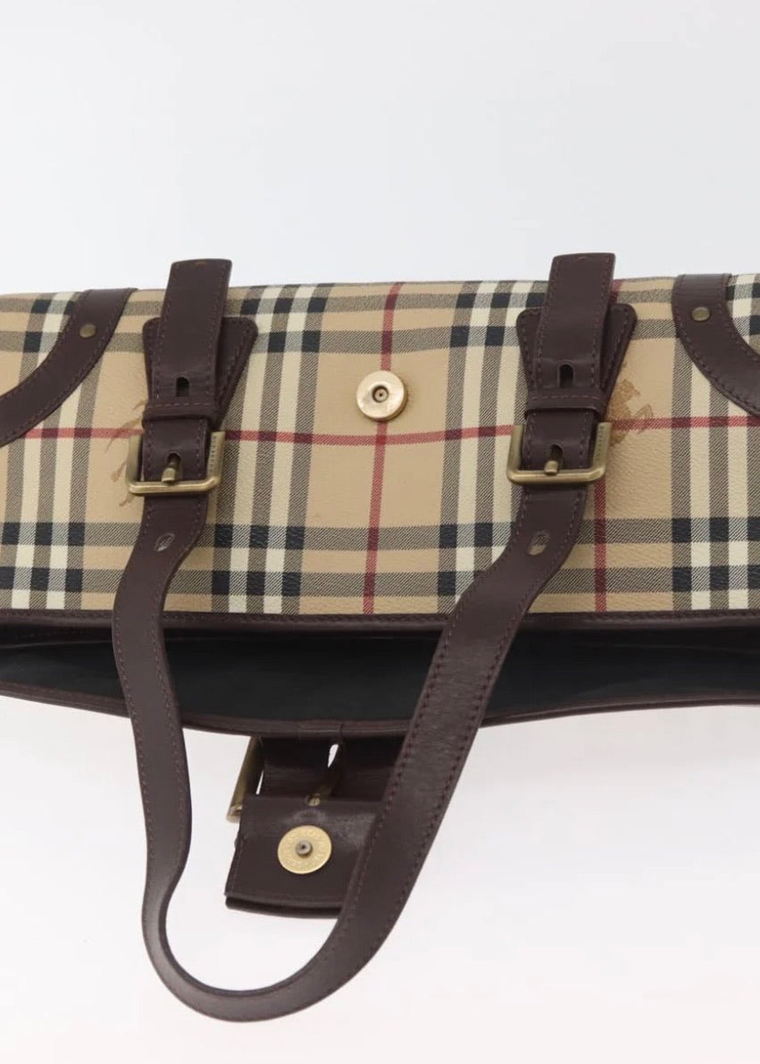 Burberry Nova Check Hand Bag Beige