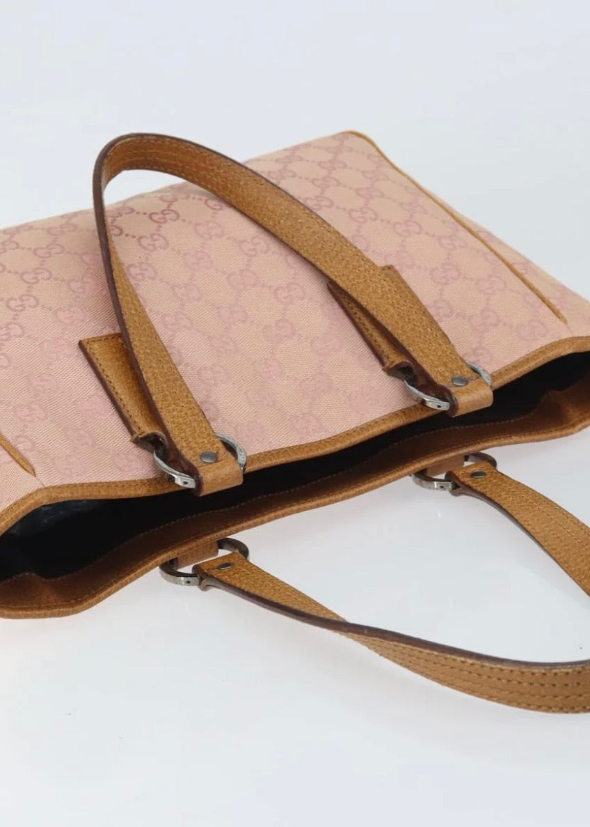 Gucci Canvas Tote Bag Pink