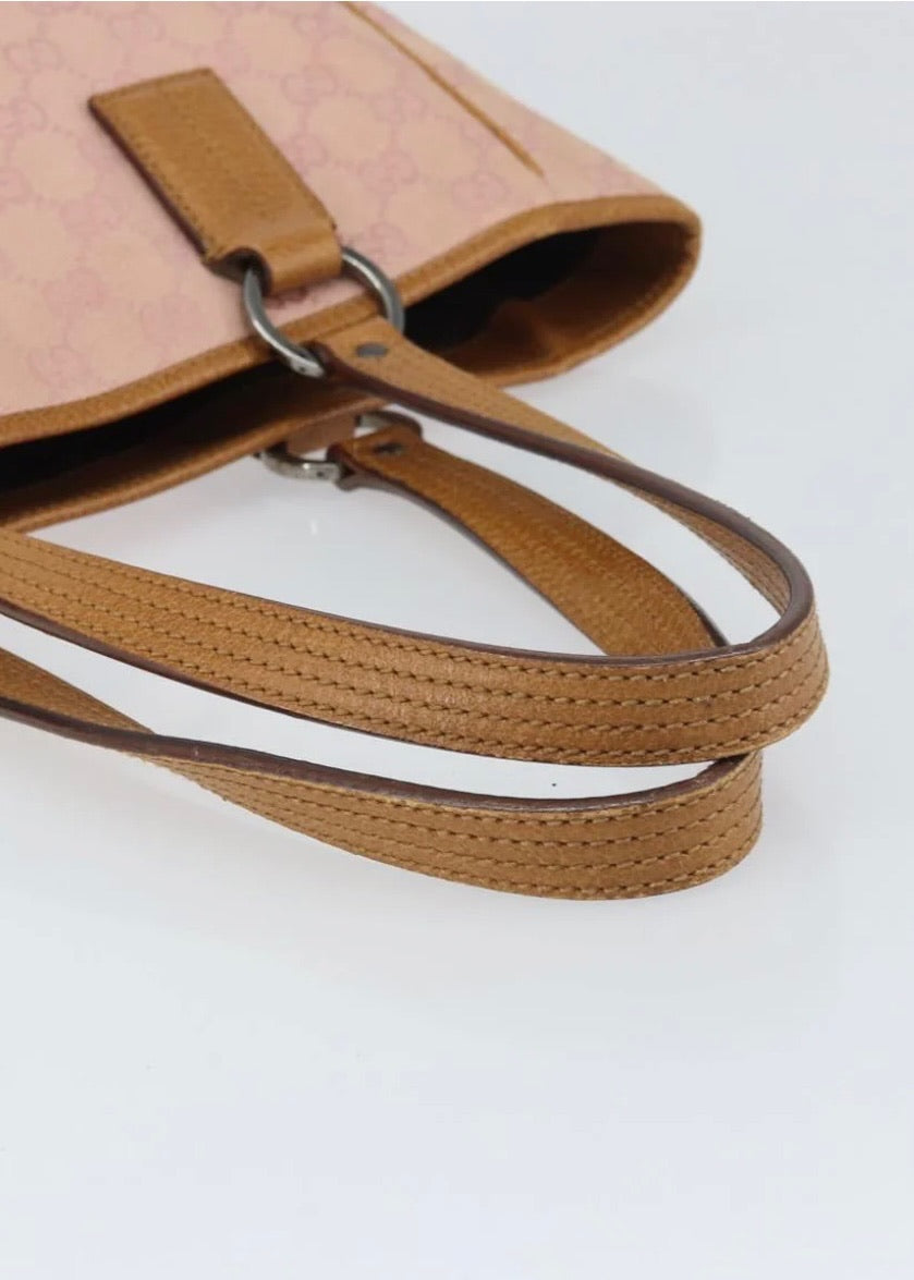 Gucci Canvas Tote Bag Pink