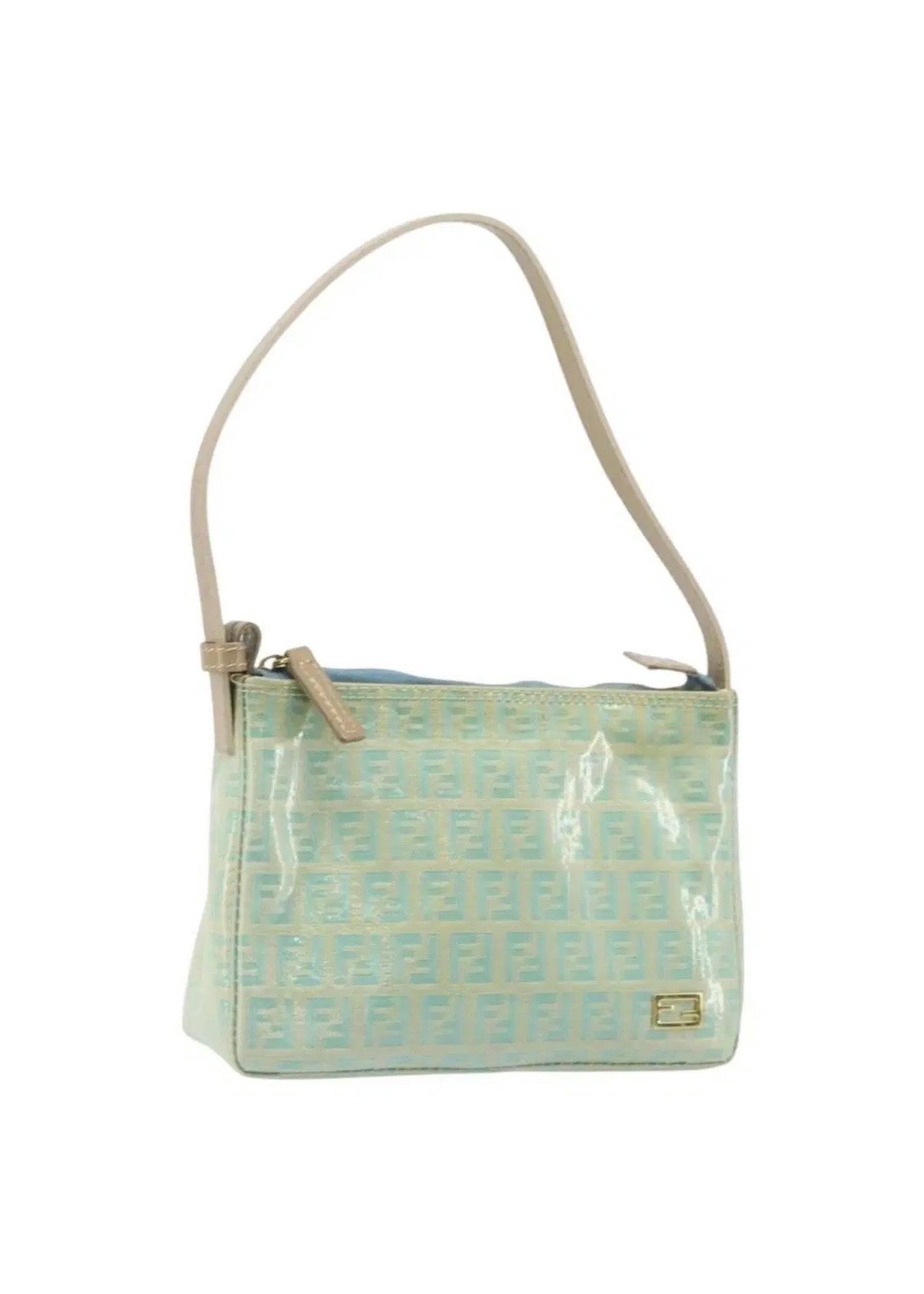 Fendi Zucchino Canvas Hand Bag Coated