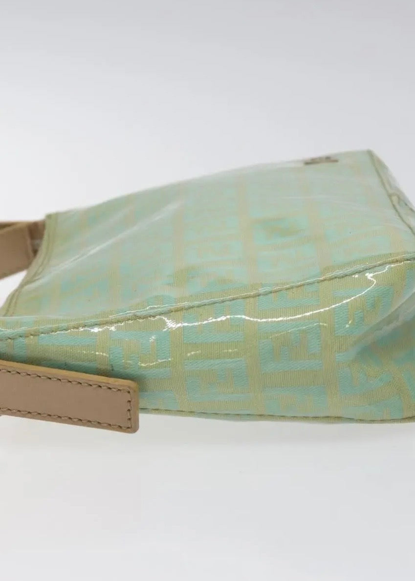 Fendi Zucchino Canvas Hand Bag Coated
