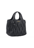 Miu Miu Matelasse Hand Bag Leather Black