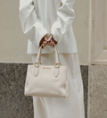 Miu Miu Hand Bag Leather White Gold