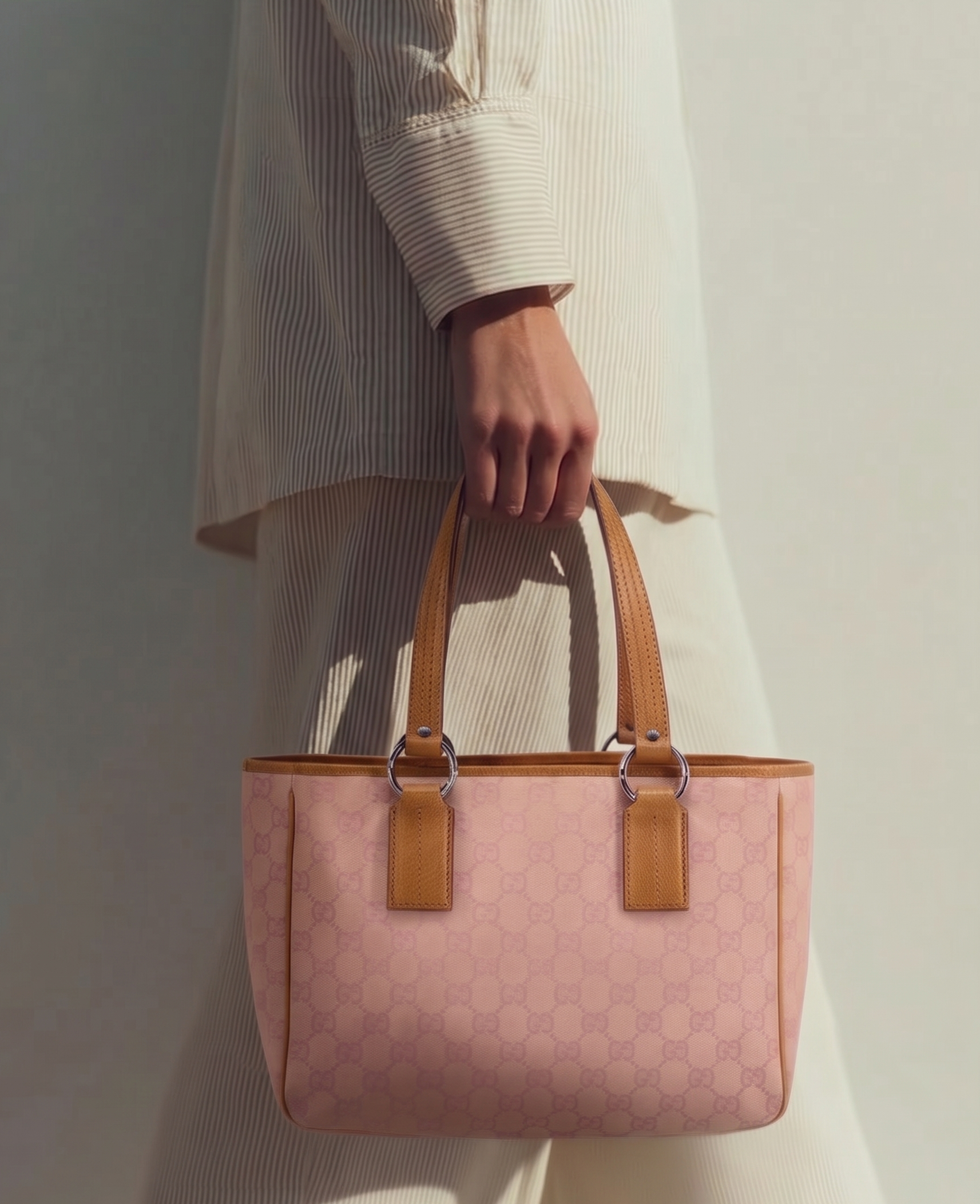 Gucci Canvas Tote Bag Pink